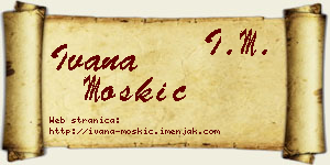 Ivana Moskić vizit kartica